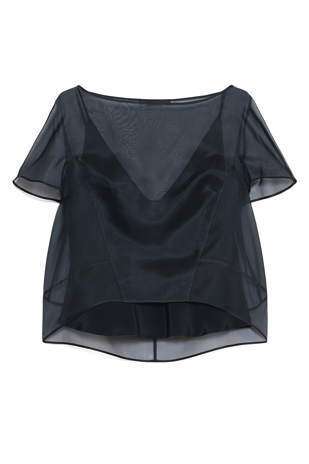 MAX MARA Blusa boxy in organza di seta "MXEMELA"