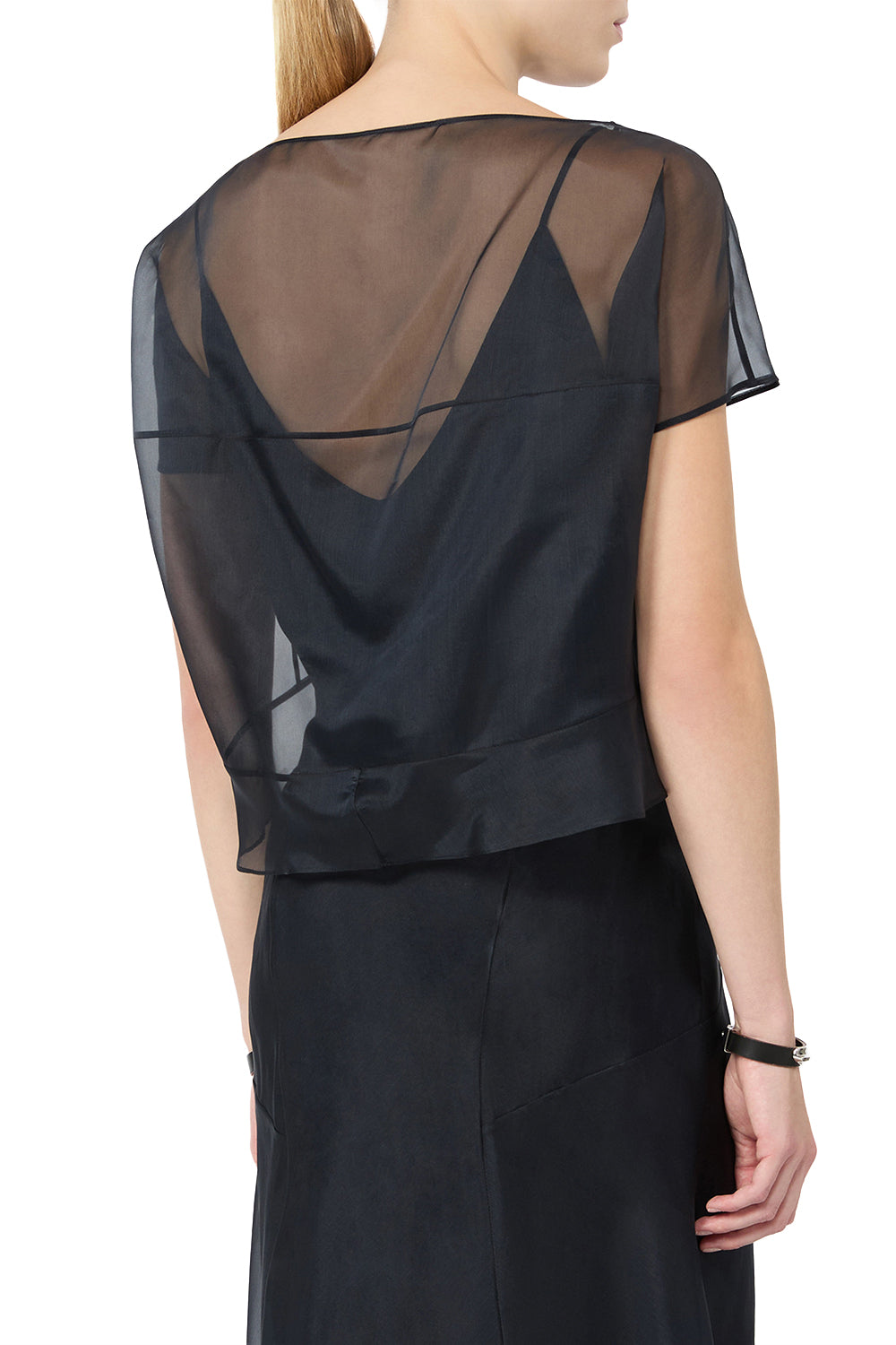 MAX MARA Blusa boxy in organza di seta "MXEMELA"