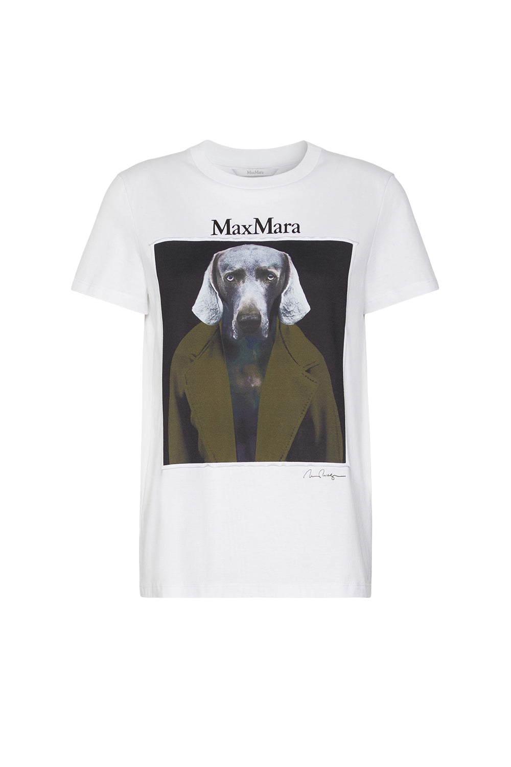 MAX MARA T-shirt in jersey con stampa iconica "MXMCALCA"