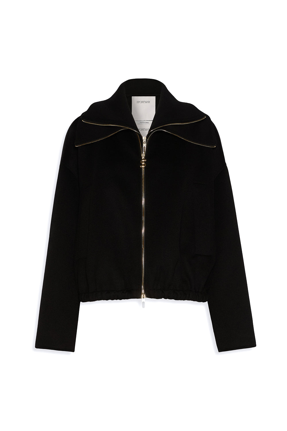 SPORTMAX Bomber in pura lana con davantino rimovibile "SPXEMIRO"