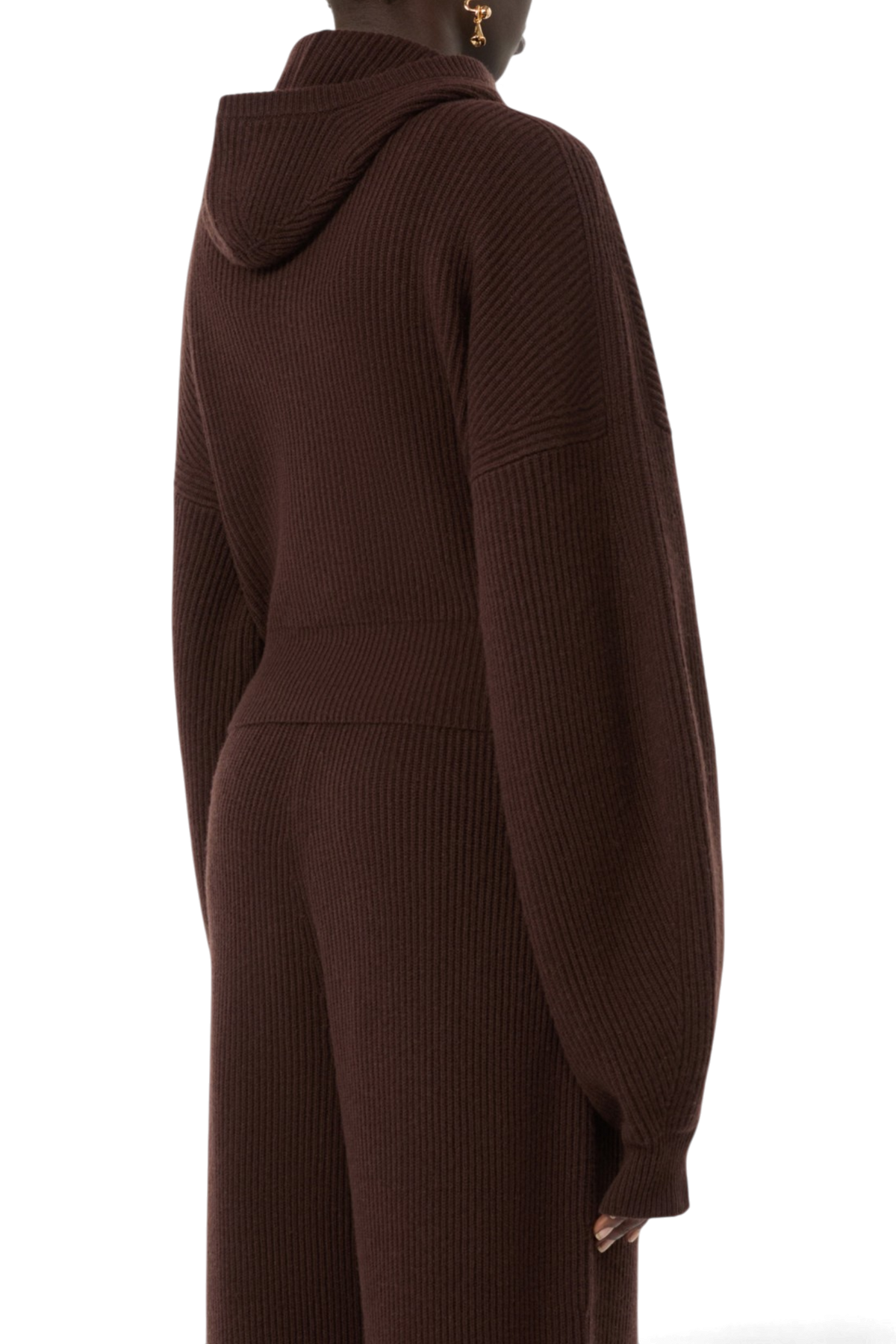 SPORTMAX Cardigan con cappuccio in lana e cashmere "SPXBALCO"