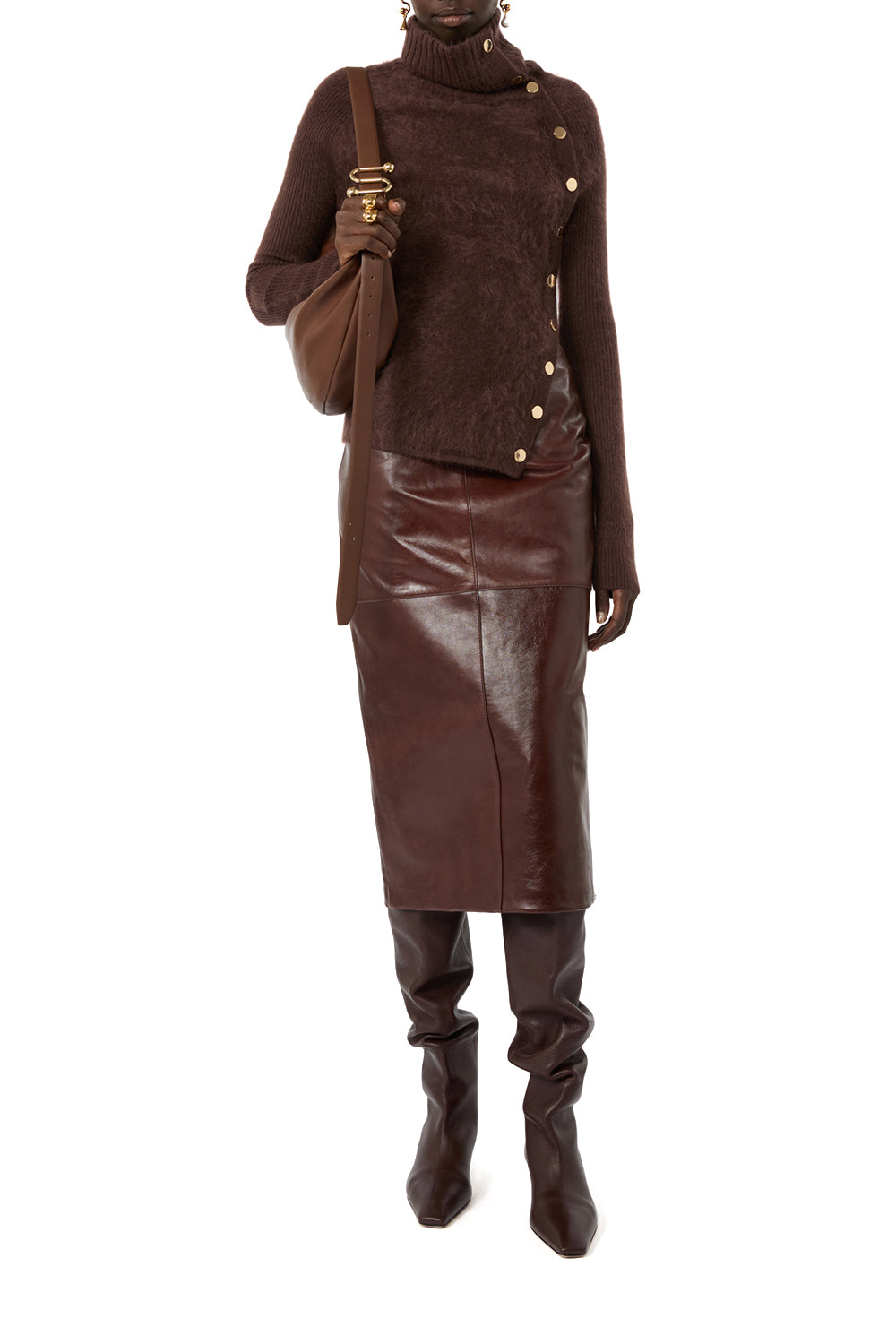 SPORTMAX Gonna longuette in nappa "SPXLAPPOLE"