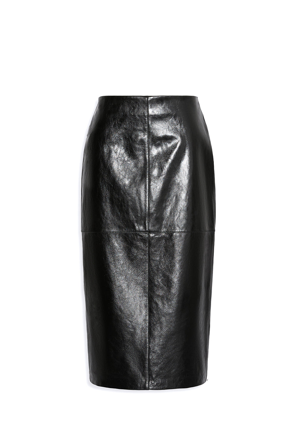 SPORTMAX Longuette in morbida nappa con linea pulita e aspetto vintage