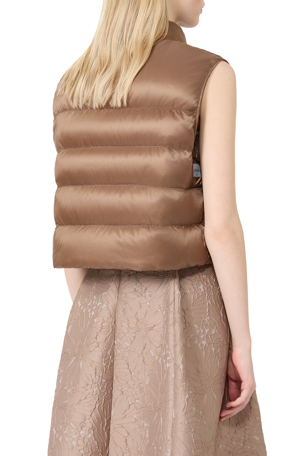 MAX MARA Gilet imbottito crop in tela antigoccia "MTCFAVILLA"
