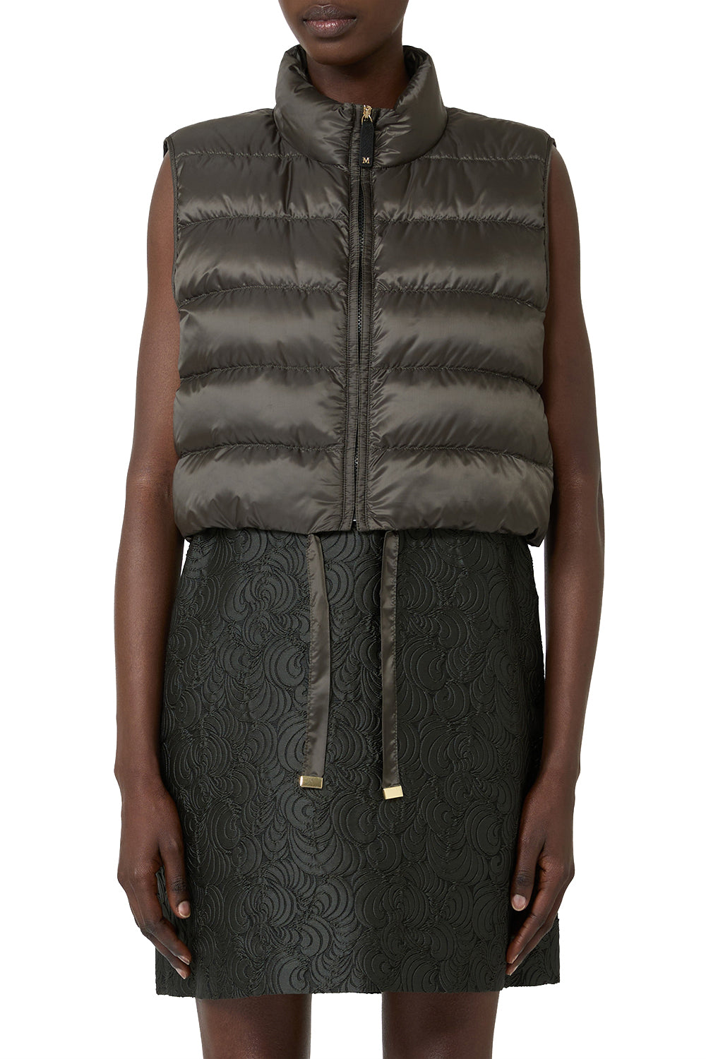 MAX MARA Gilet imbottito crop in tela antigoccia "MTCFAVILLA"