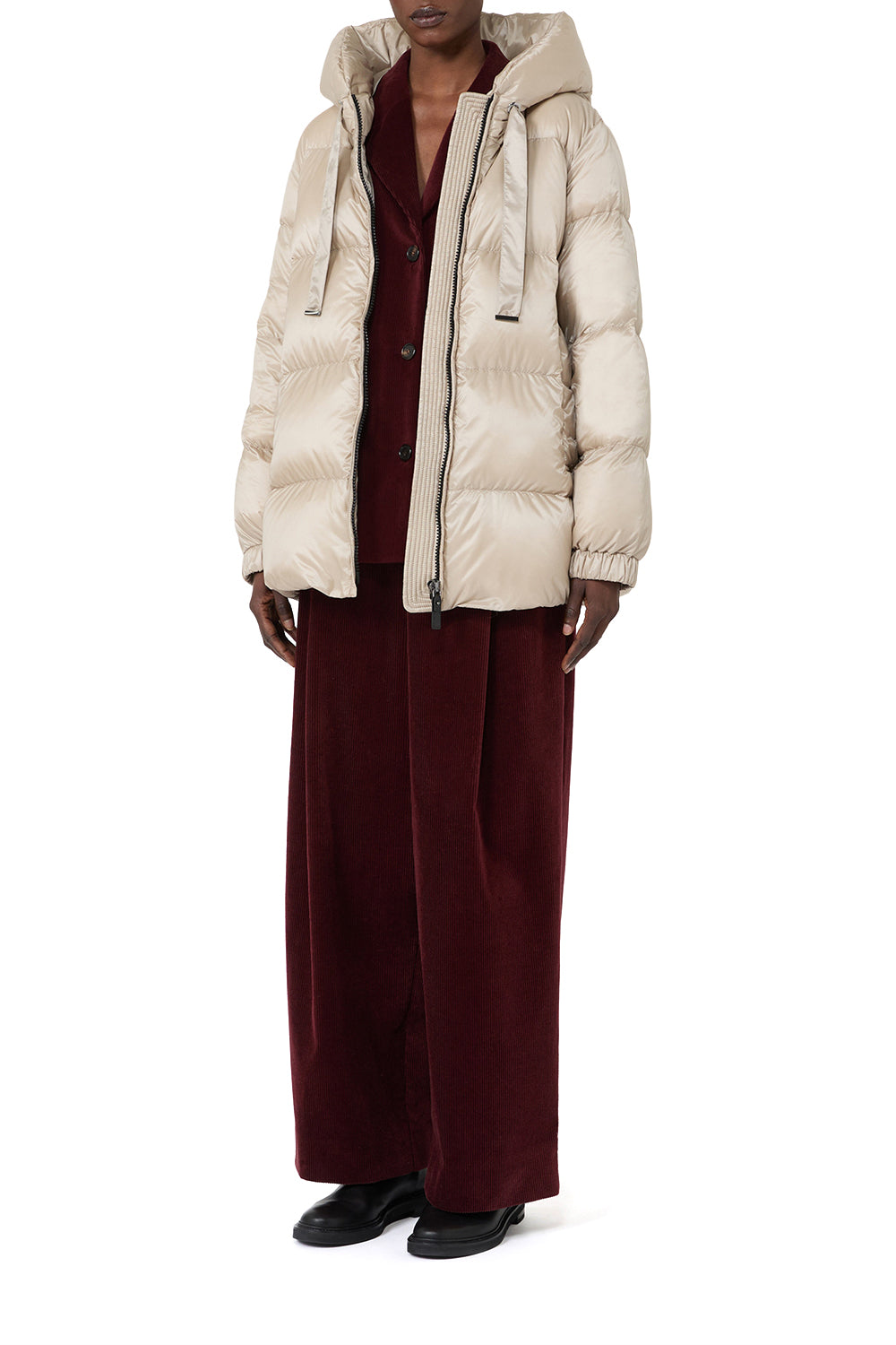 MAX MARA Imbottito ampio in tela antigoccia "SEIA"