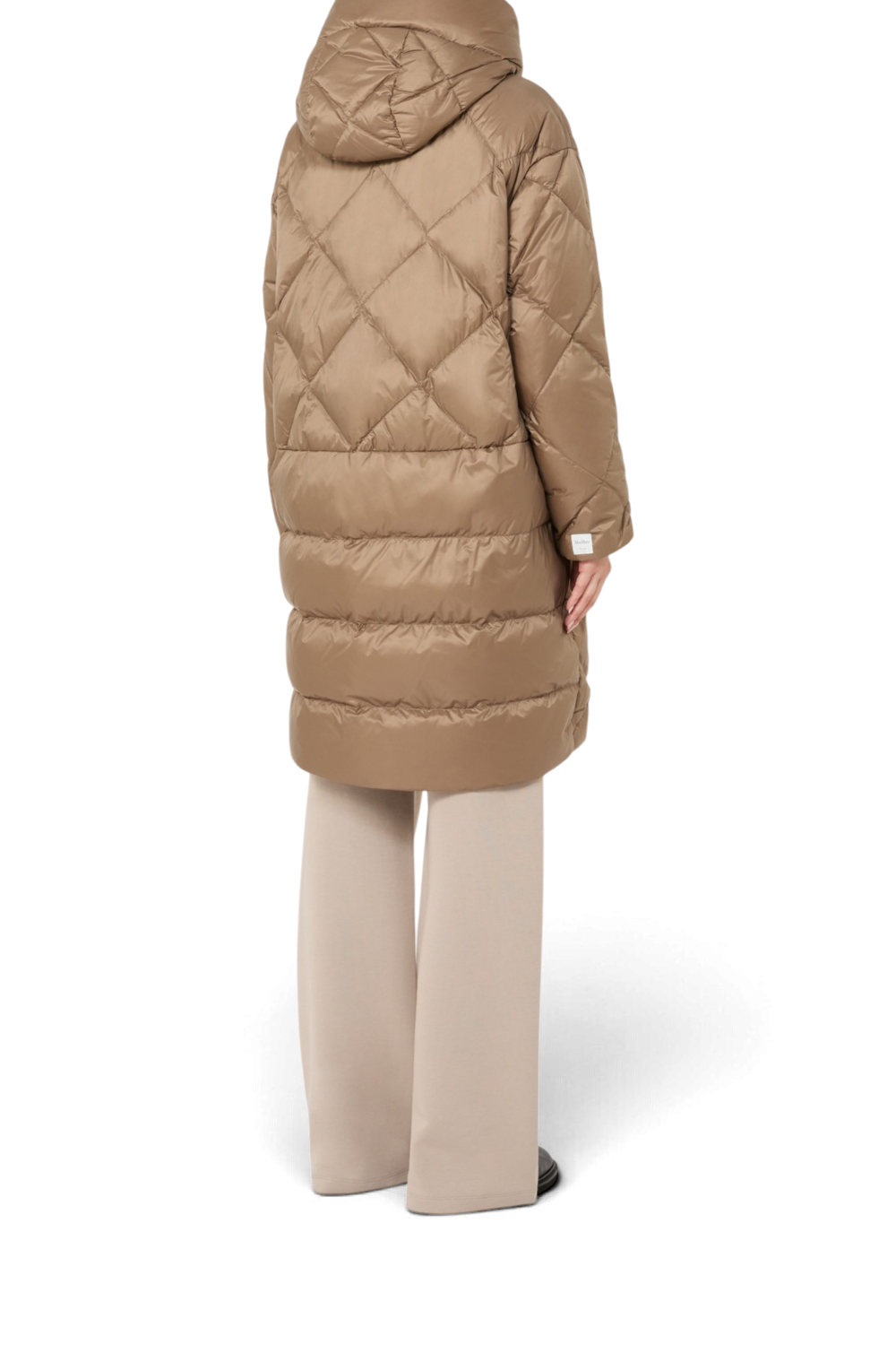 MAX MARA Imbottito midi con cappuccio in tela antigoccia "MTCTREFE"
