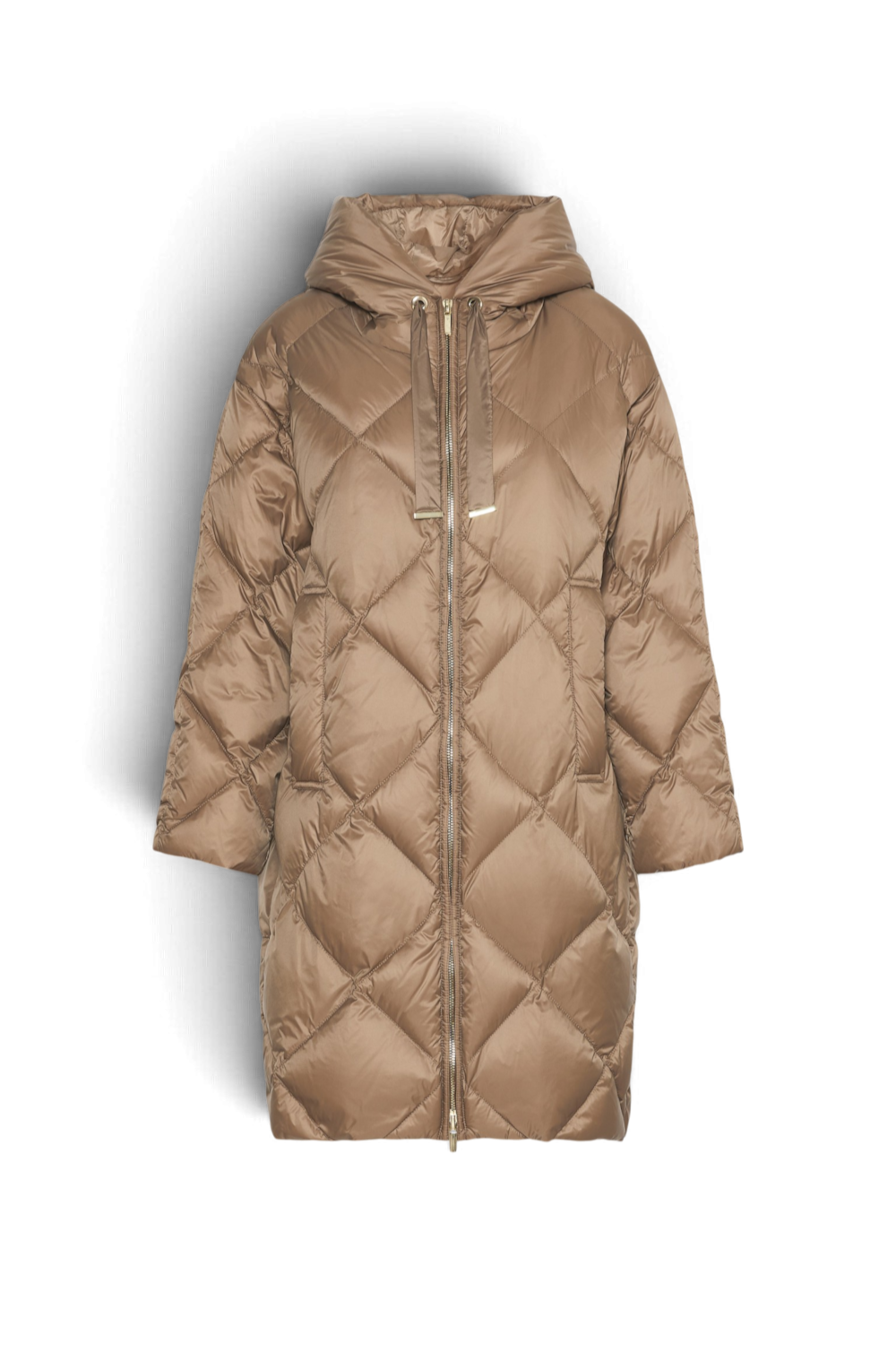 MAX MARA Imbottito midi con cappuccio in tela antigoccia "MTCTREFE"