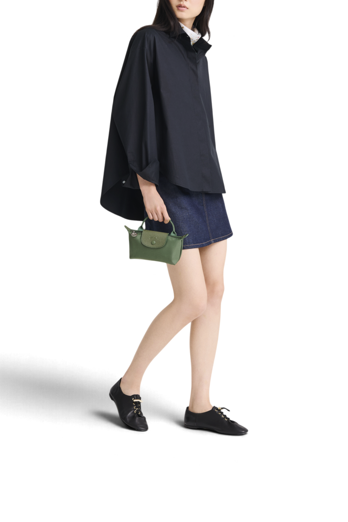 LONGCHAMP Pochette Le Pliage One – Dark forest