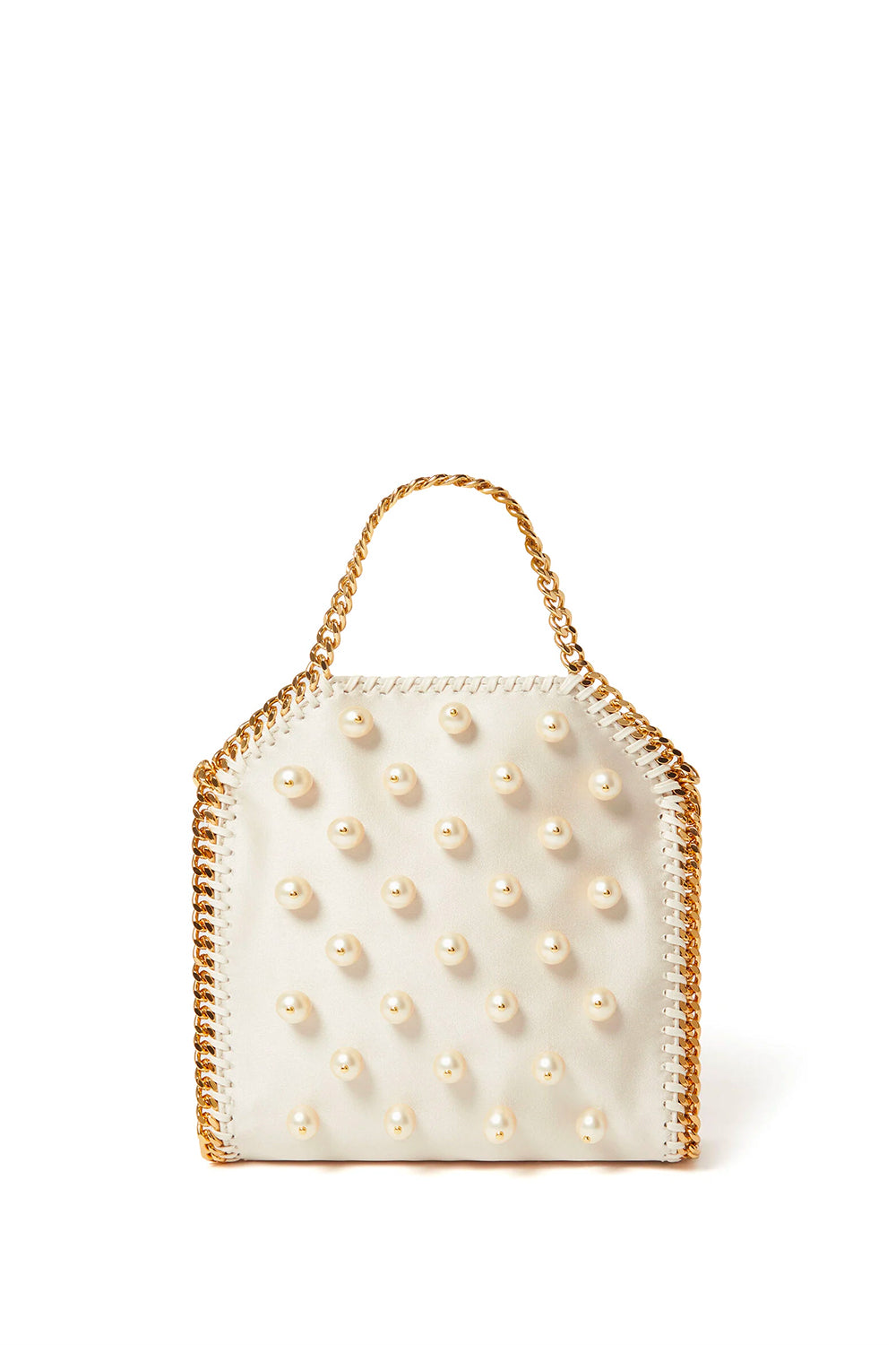 STELLA MCCARTNEY Tote Micro Vegana con Finitura Perlescente Falabella