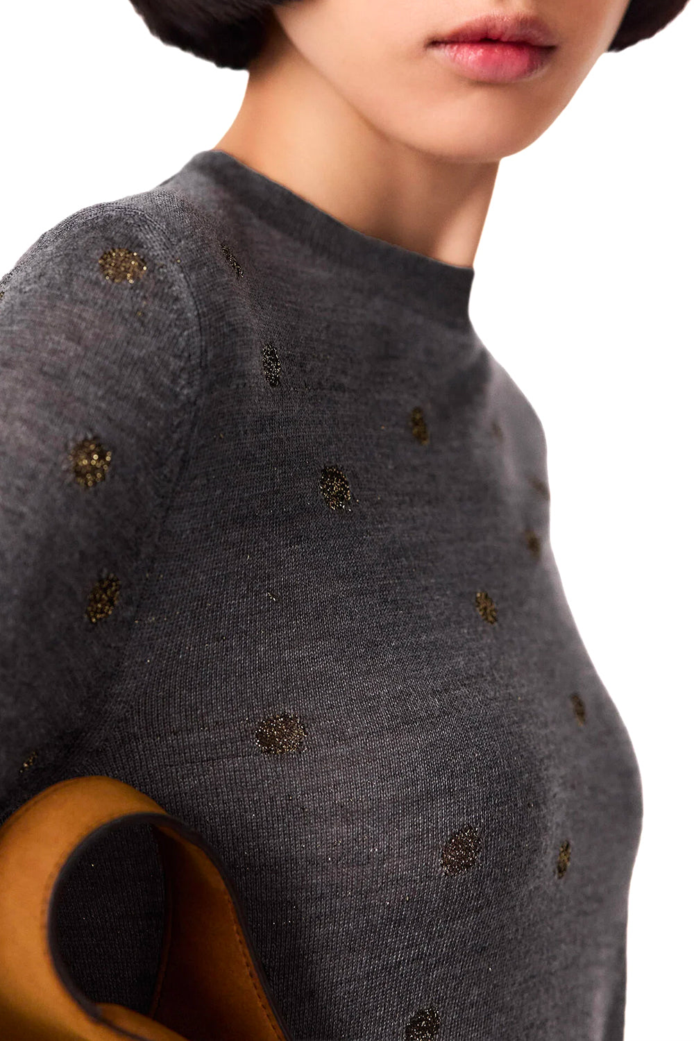 STELLA MCCARTNEY Maglione in Lana Vergine Grigio Donna