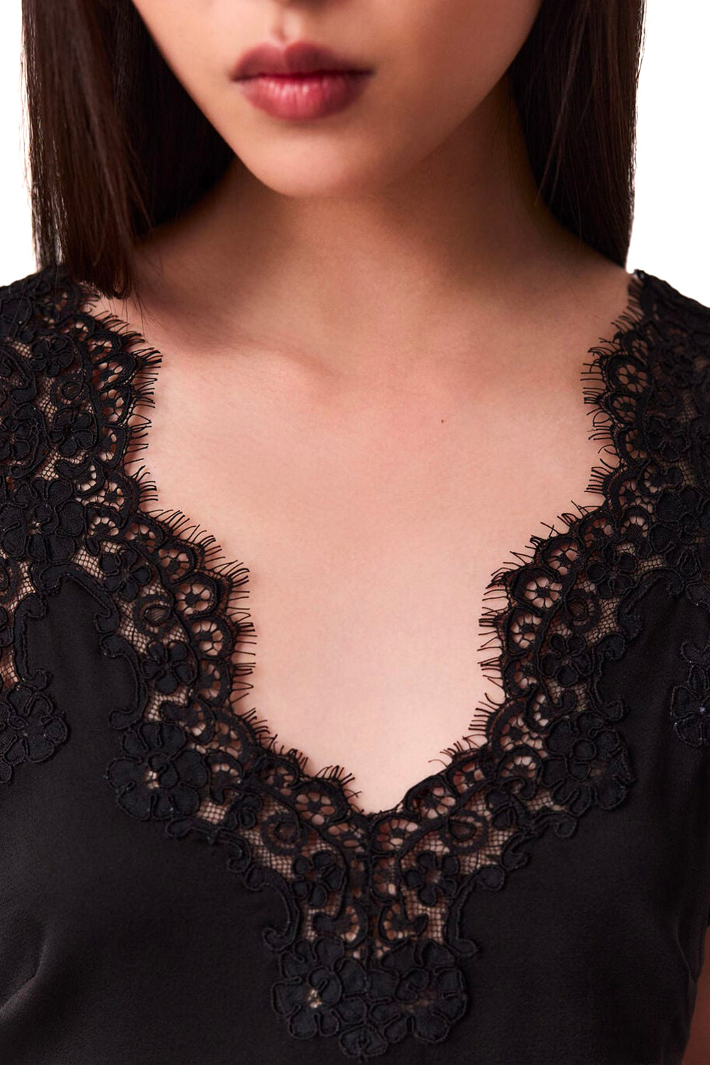 STELLA MCCARTNEY Top a Canotta in Pizzo Nero