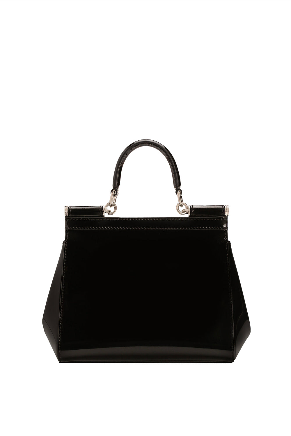 DOLCE & GABBANA Borsa a mano Sicily piccola in pelle di vitello lucida