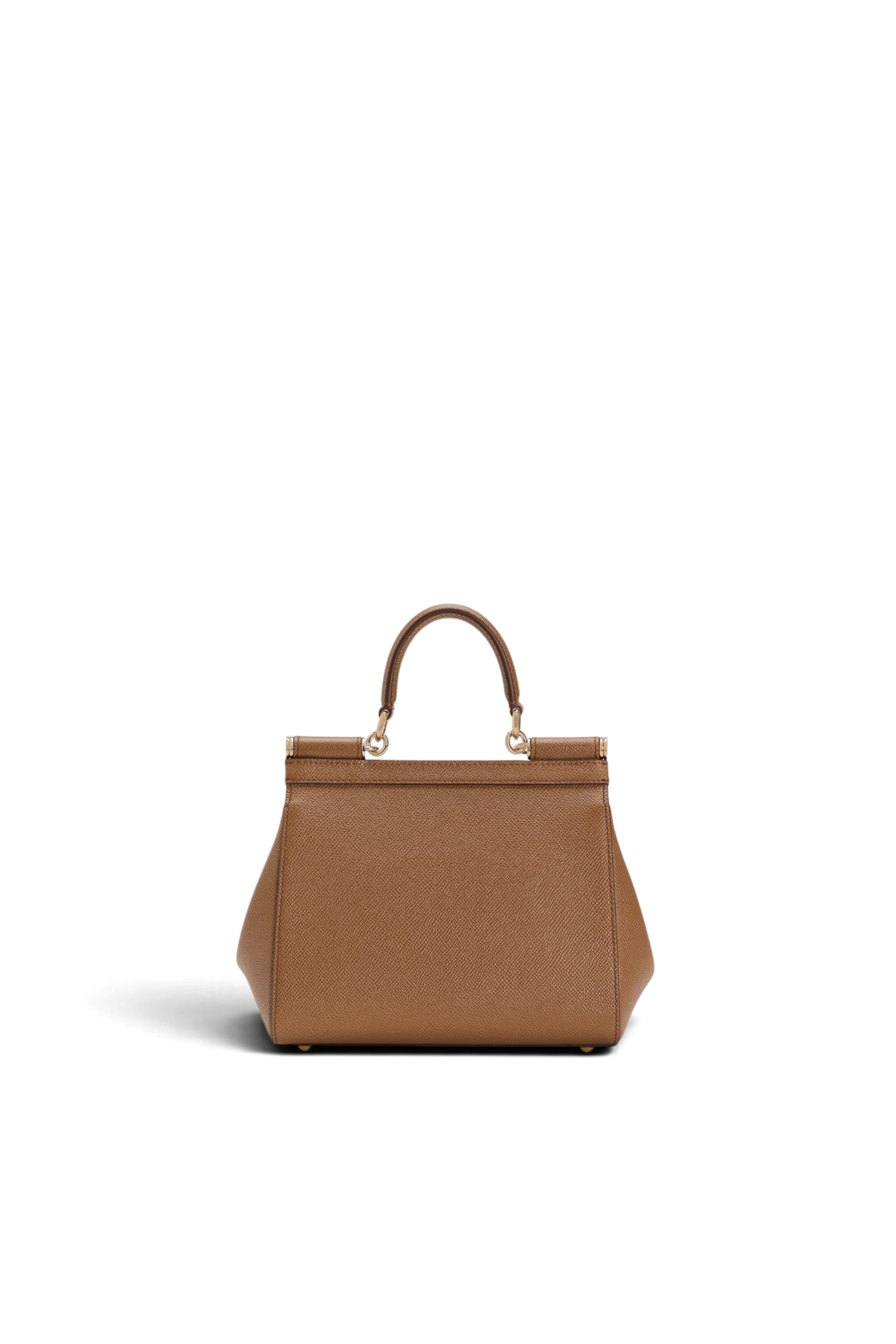 DOLCE & GABBANA Borsa a mano Sicily piccola in pelle di vitello dauphine – Caramello