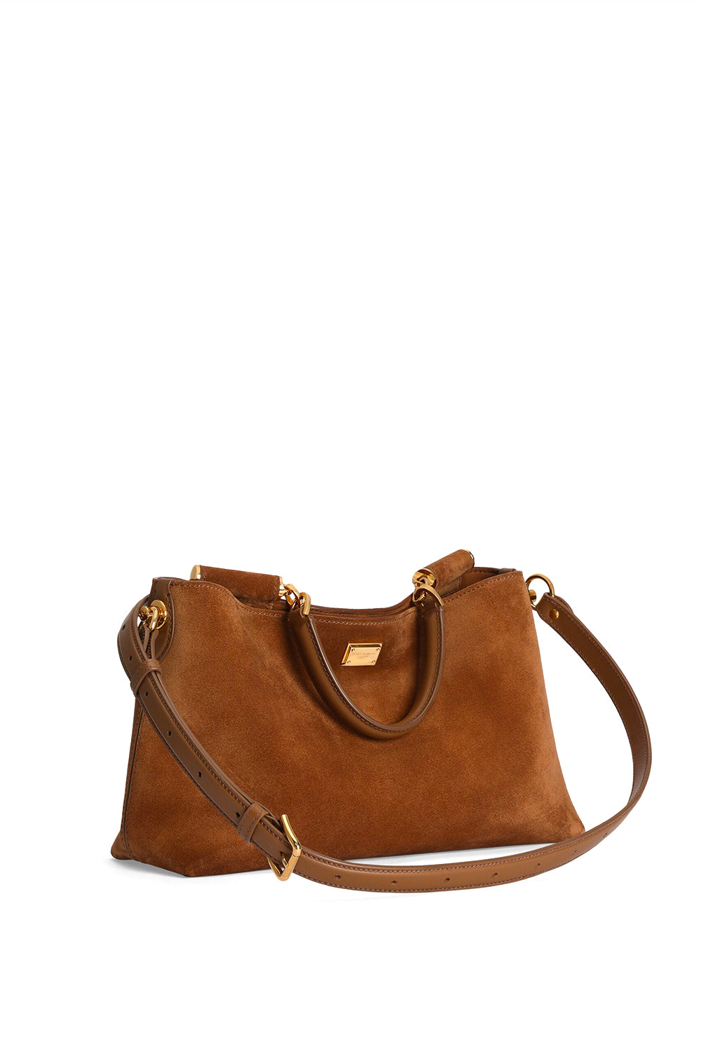 DOLCE & GABBANA Borsa a Tracolla in Pelle Cognac Donna
