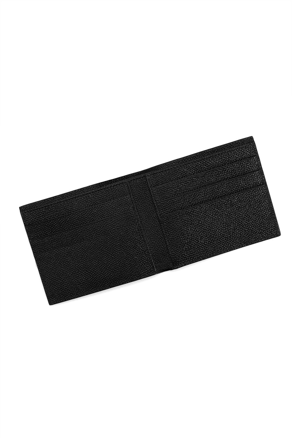 DOLCE & GABBANA Portafoglio bifold in pelle di vitello con targhetta logata