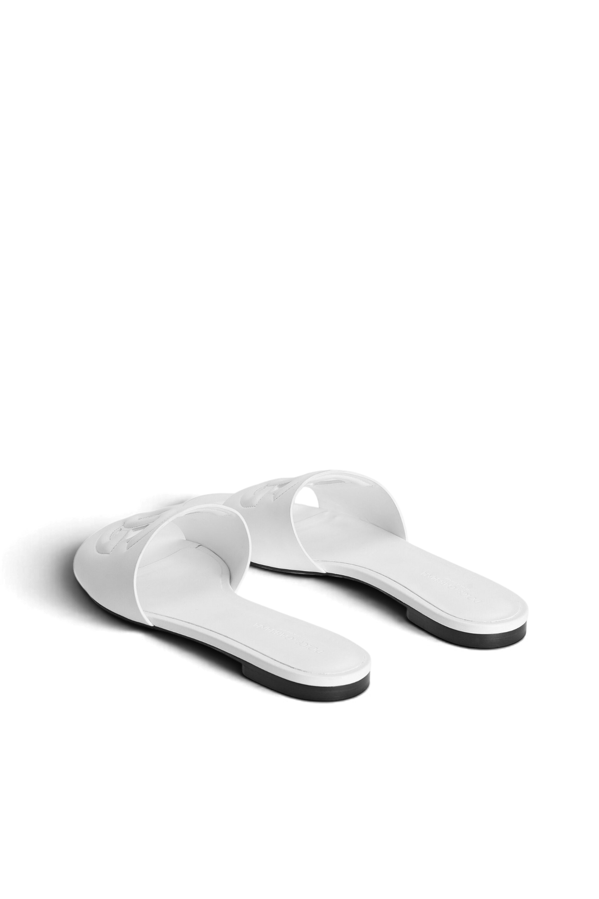 DOLCE & GABBANA Slide in pelle di vitello – Bianco