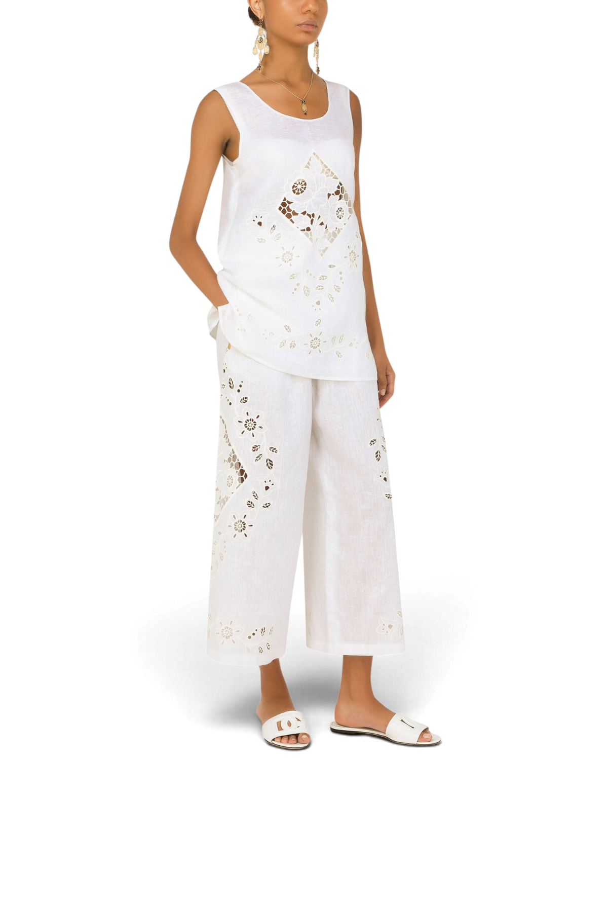 DOLCE & GABBANA Slide in pelle di vitello – Bianco