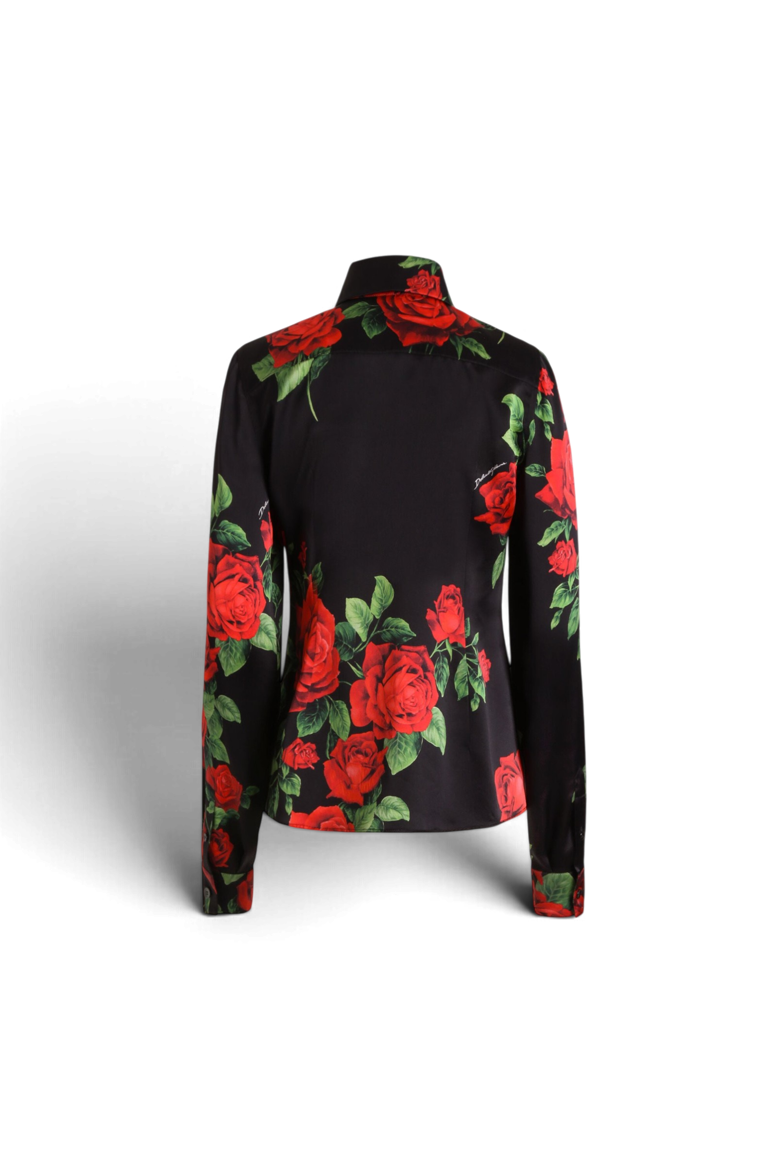 DOLCE & GABBANA Camicia in raso stampa rose