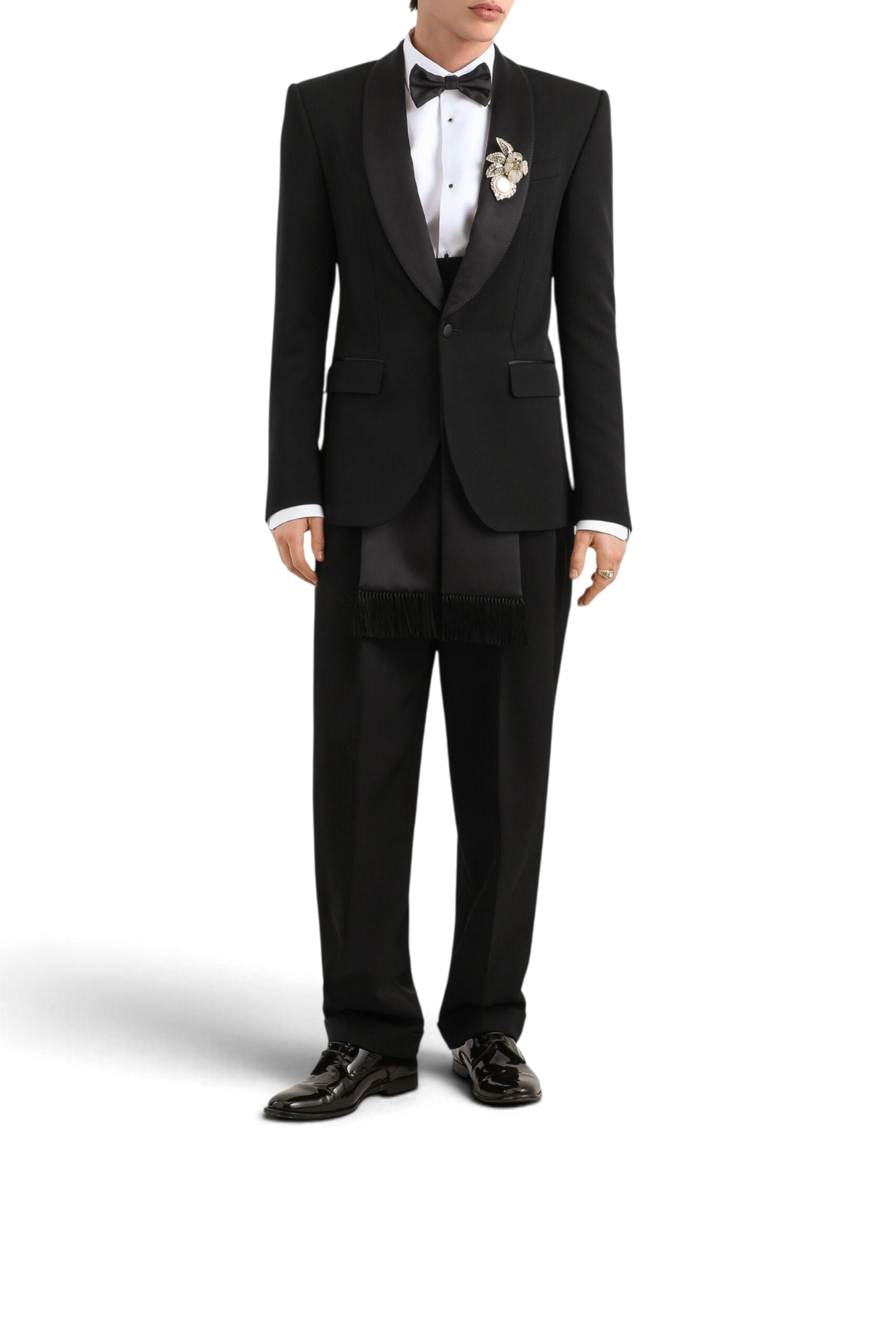DOLCE & GABBANA Camicia tuxedo popeline di cotone