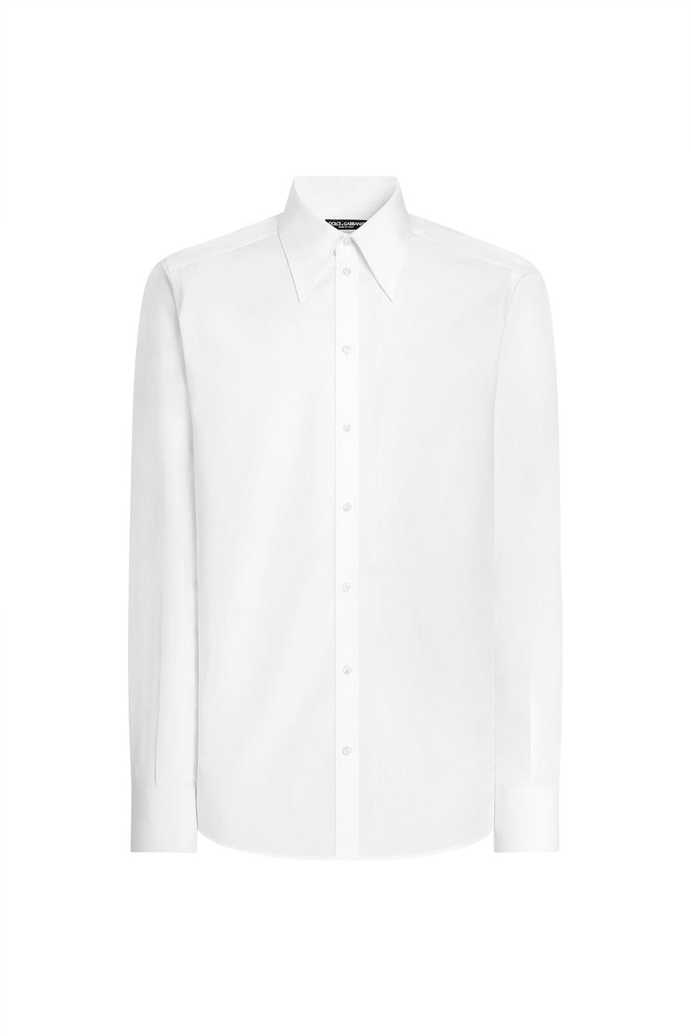 DOLCE & GABBANA Camicia in popeline Made in Italy con maniche lunghe.