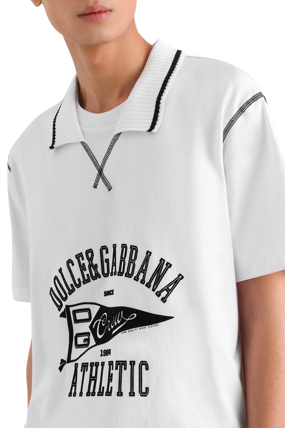 DOLCE & GABBANA T-Shirt Stampa Grafica Bianca Uomo