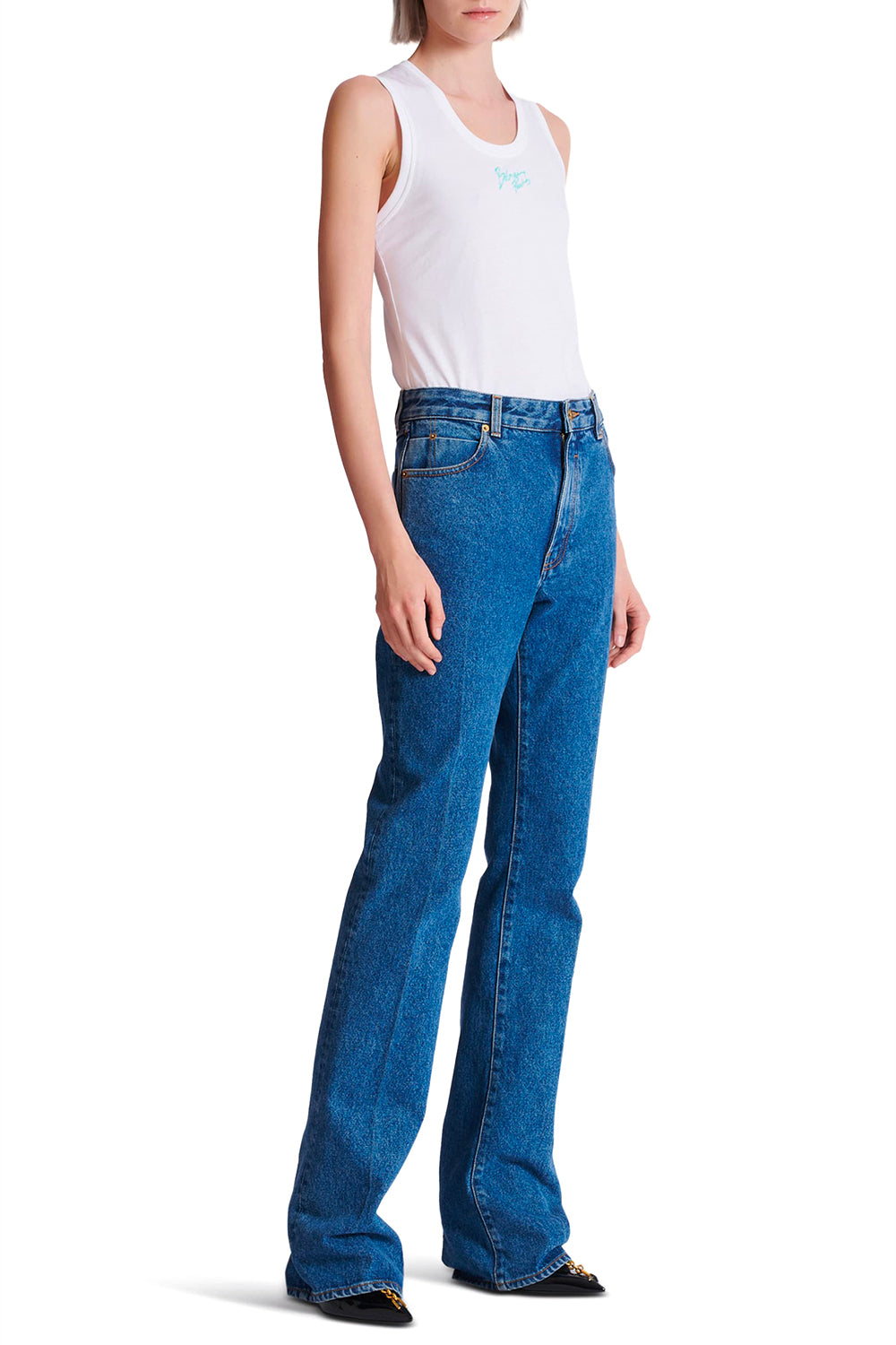 BALMAIN Pantaloni in denim dritti