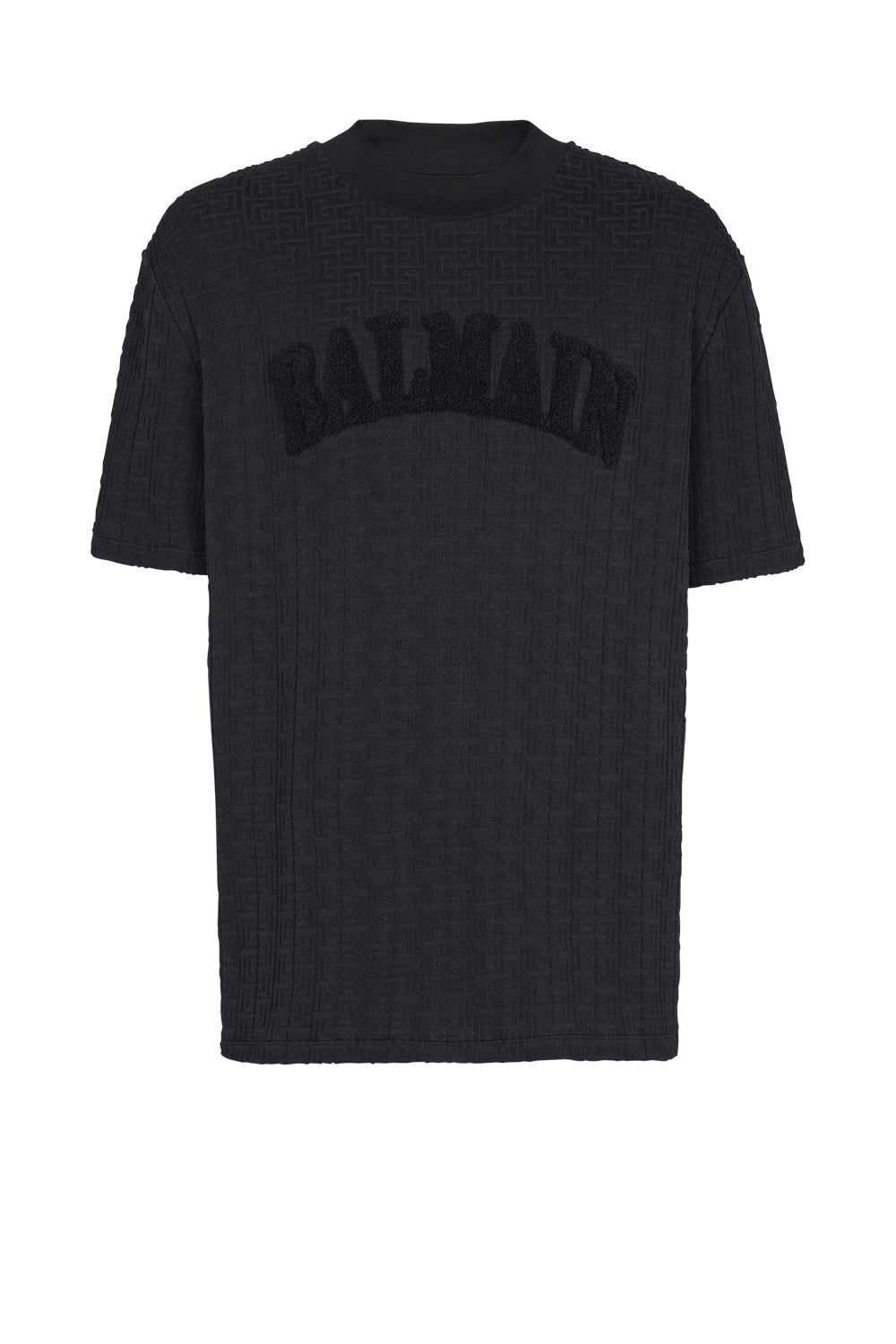 BALMAIN T-shirt monogramma spugna