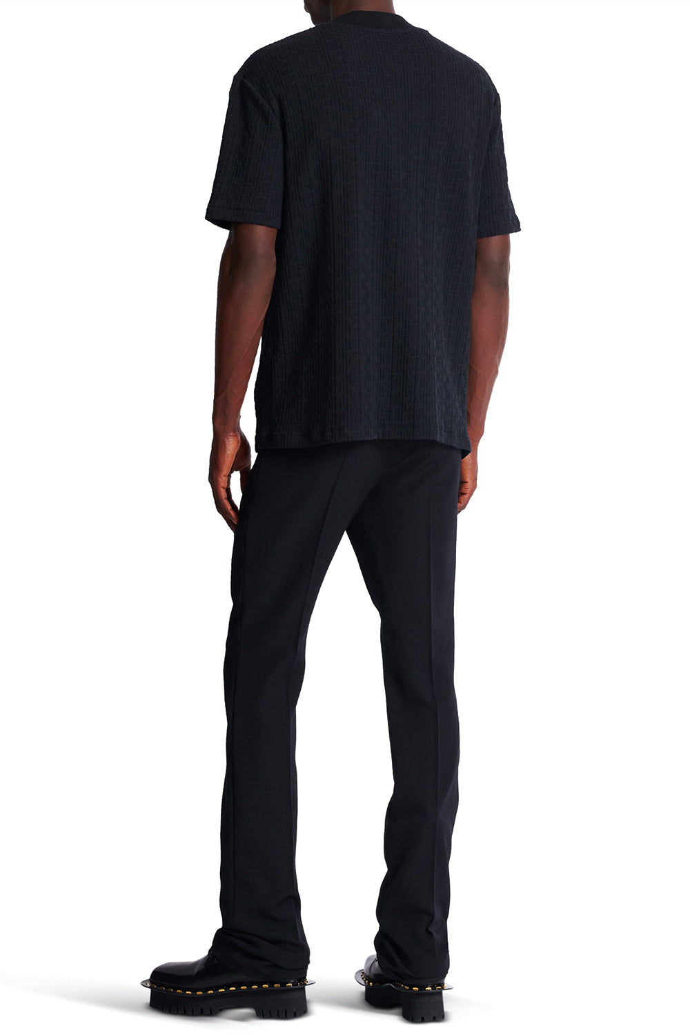 BALMAIN T-shirt monogramma spugna