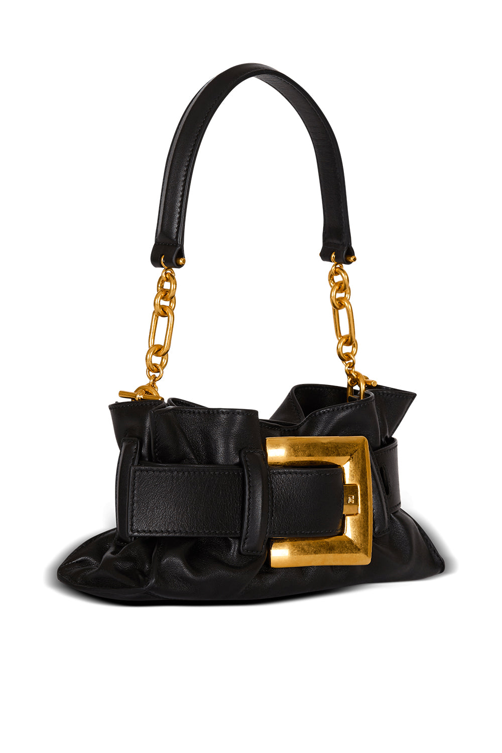 BALMAIN Borsa Anthem mini a spalla in pelle di vitello