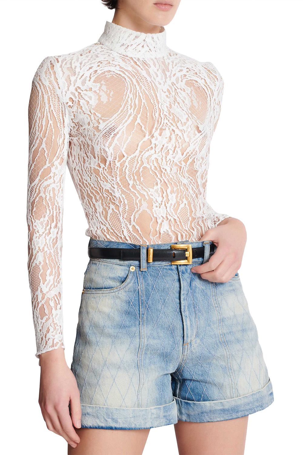 BALMAIN Cintura Anthem in pelle di vitello