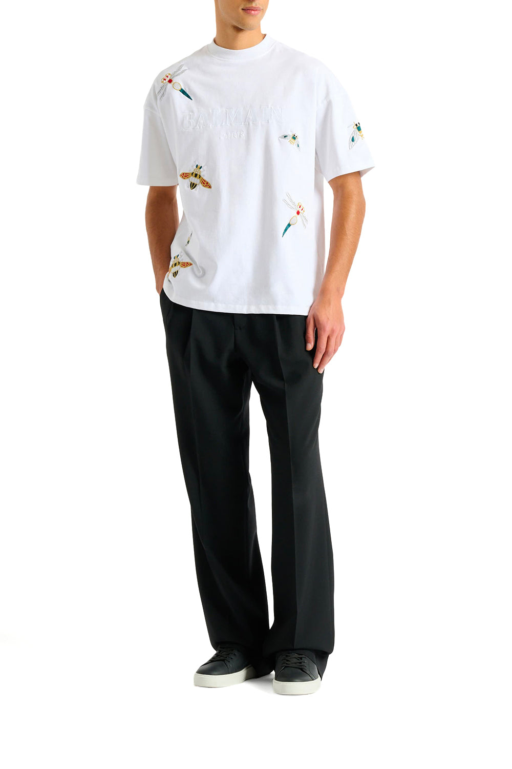 BALMAIN T-shirt Balmain Insect ricamata