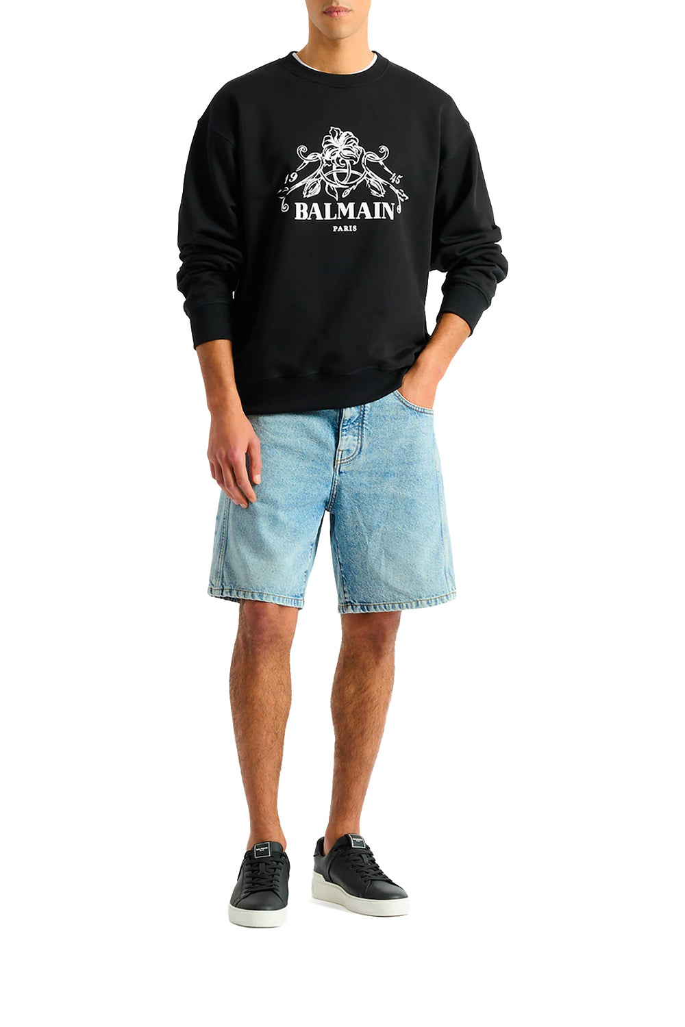 BALMAIN Felpa Balmain Vine con stampa