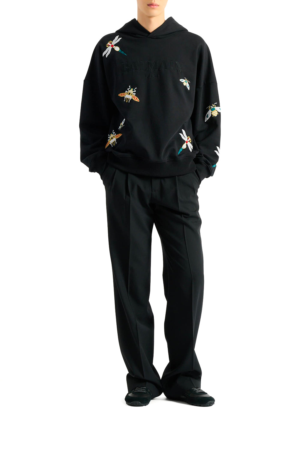BALMAIN Felpa con cappuccio Balmain Insect ricamata