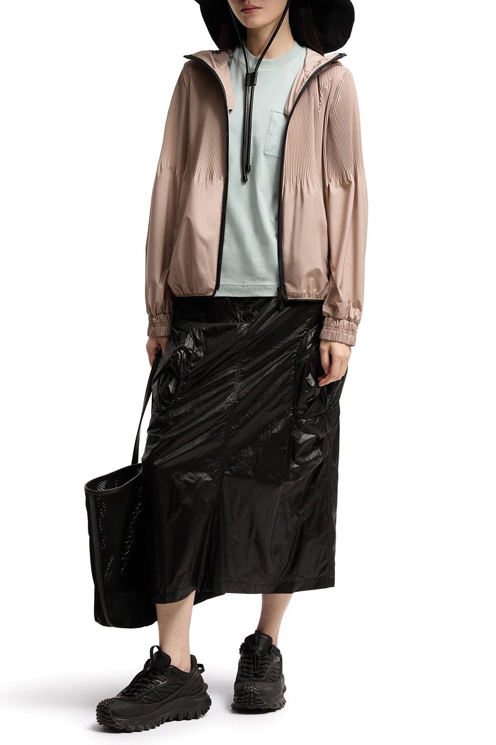 MONCLER Giacca Anemone con cappuccio e pieghe