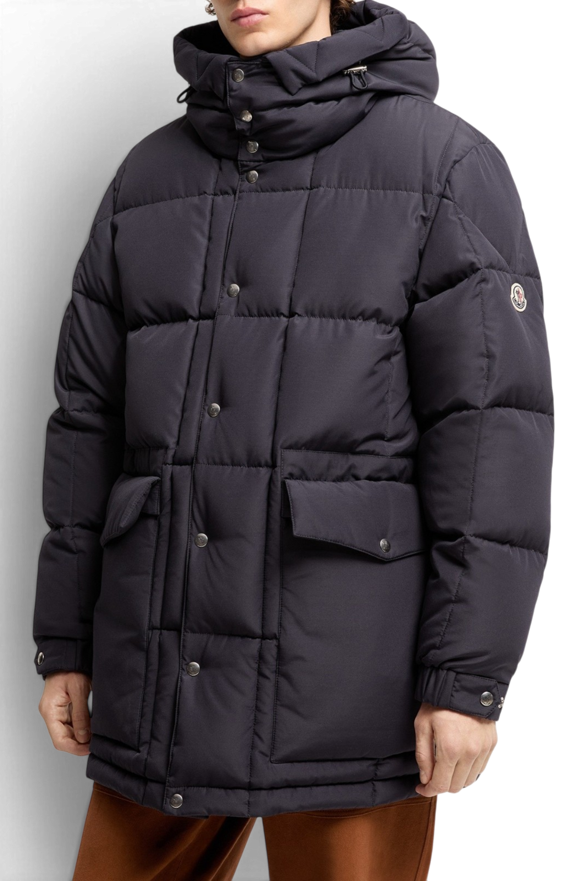 MONCLER Piumino lungo con cappuccio Sylmara