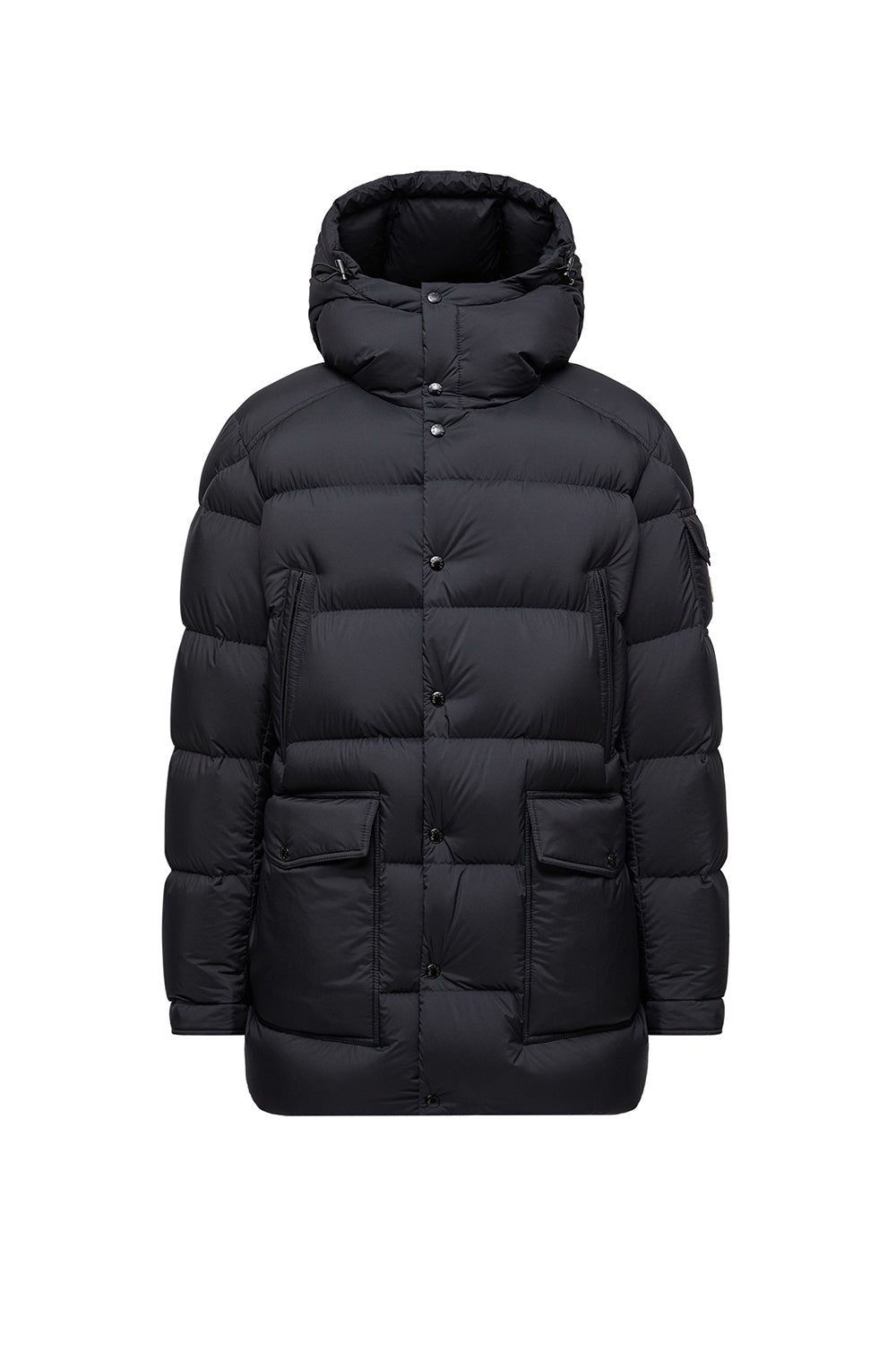 MONCLER Piumino midi Bretagne con cappuccio