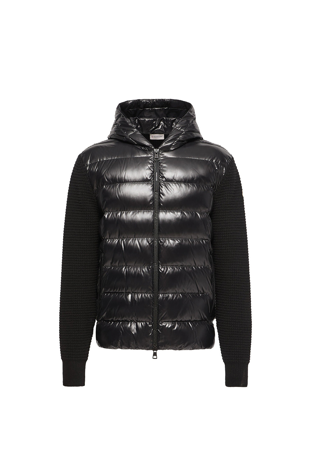 MONCLER Cardigan imbottito con zip in misto lana e cashmere