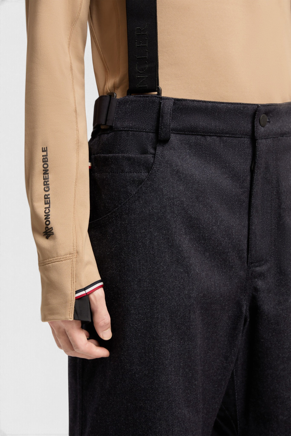 MONCLER GRENOBLE 블루 데님 팬츠