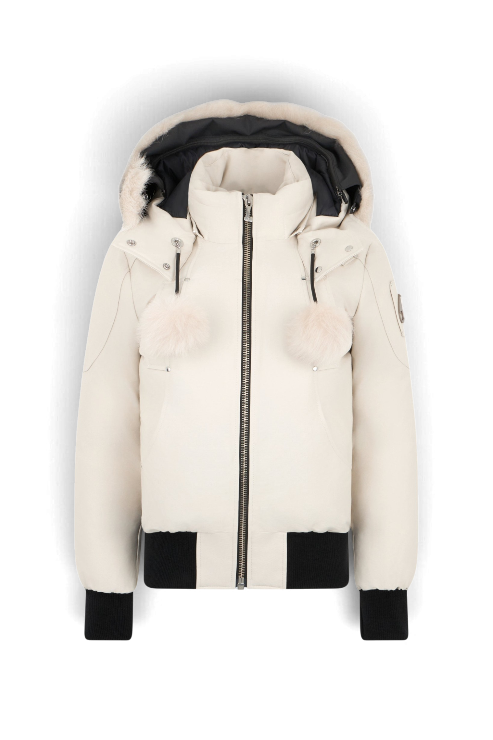 MOOSE KNUCKLES ORIGINAL DEBBIE SHEARLING TRIM BOMBER JACKET
