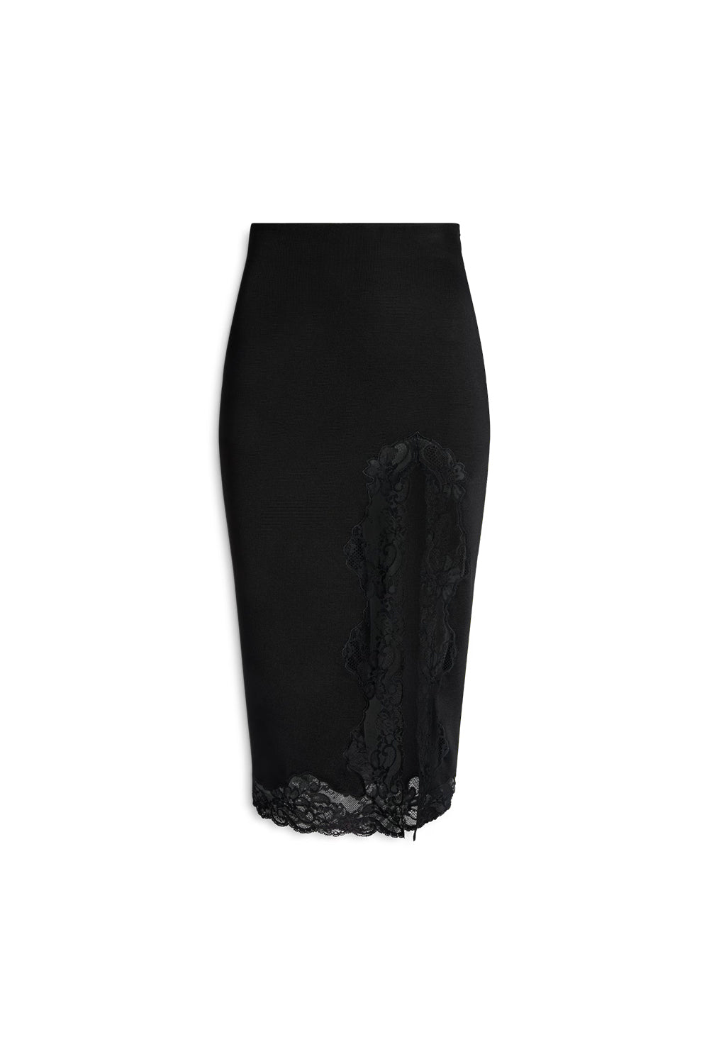 BALMAIN Gonna midi in maglia e pizzo