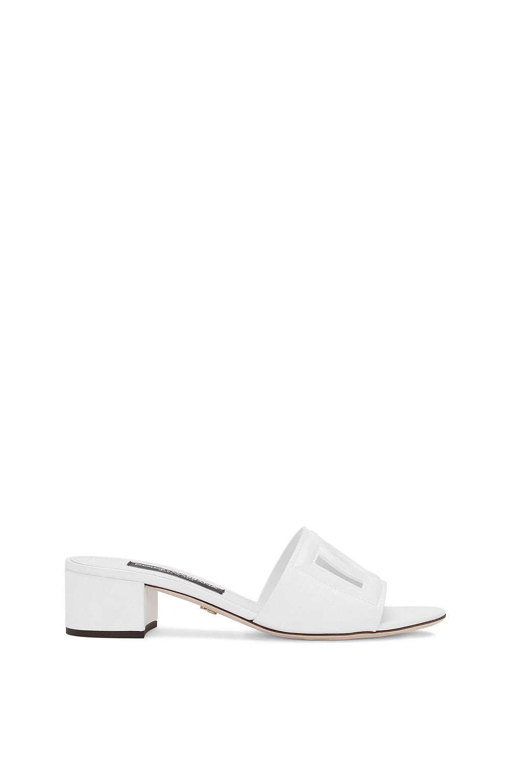 DOLCE & GABBANA Calfskin Mules with DG Millennials Logo