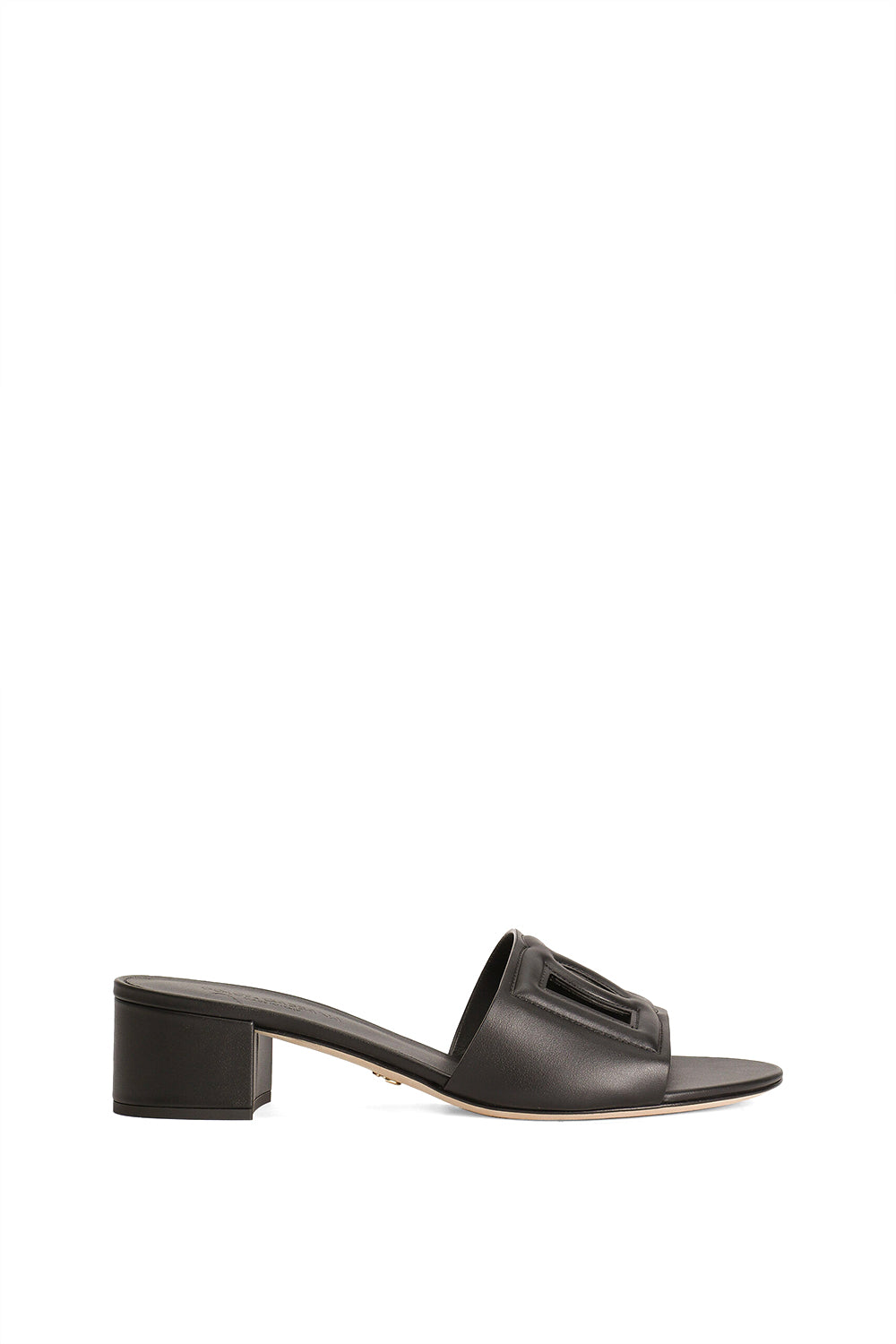 DOLCE & GABBANA Calfskin Mules with DG Millennials Logo