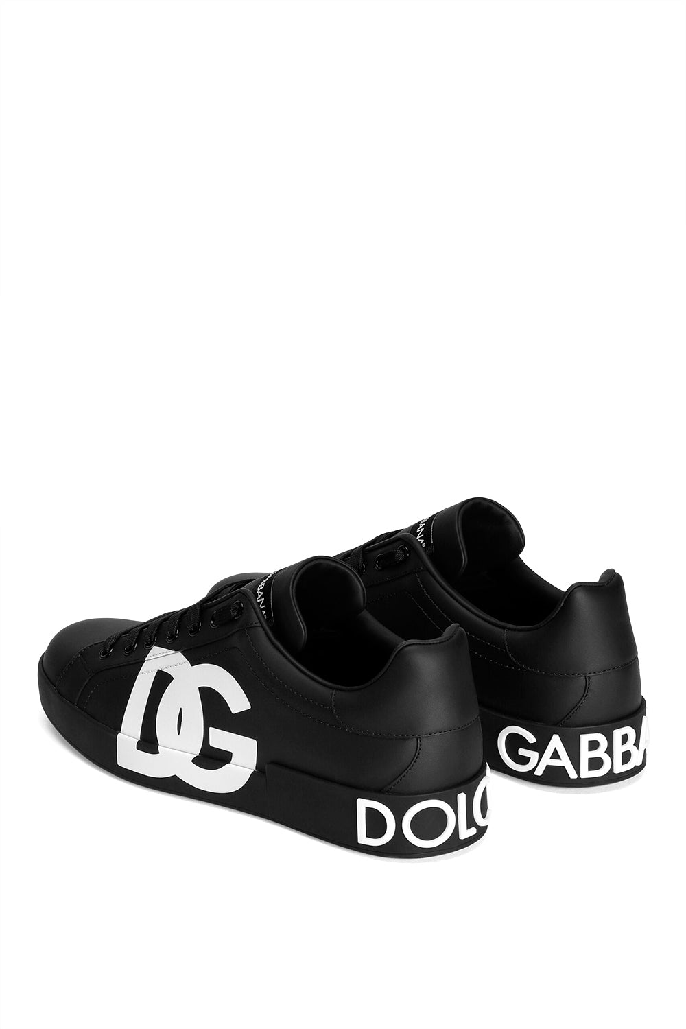 DOLCE & GABBANA Sneaker „Portofino“ aus Nappaleder mit aufgedrucktem DG-Logo