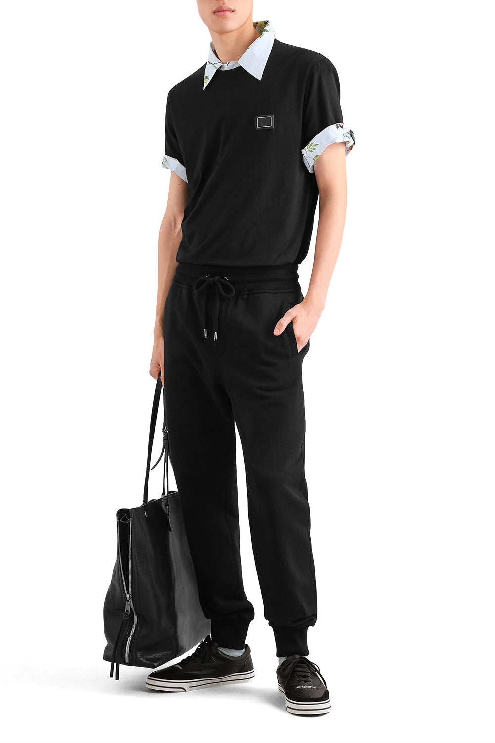 DOLCE & GABBANA 带徽章的纯棉T恤