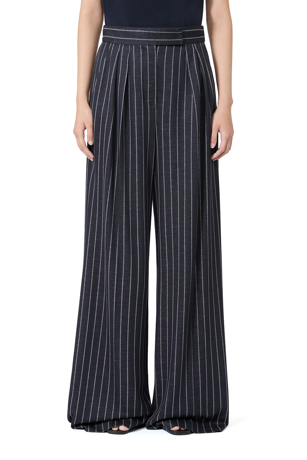 MAX MARA Pantalone in jersey gessato "MXMRIO"