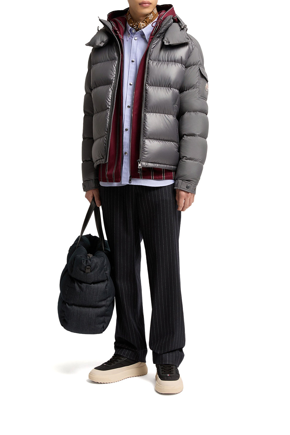 MONCLER 후드 달린 Moncler Maya 크롭 다운 재킷