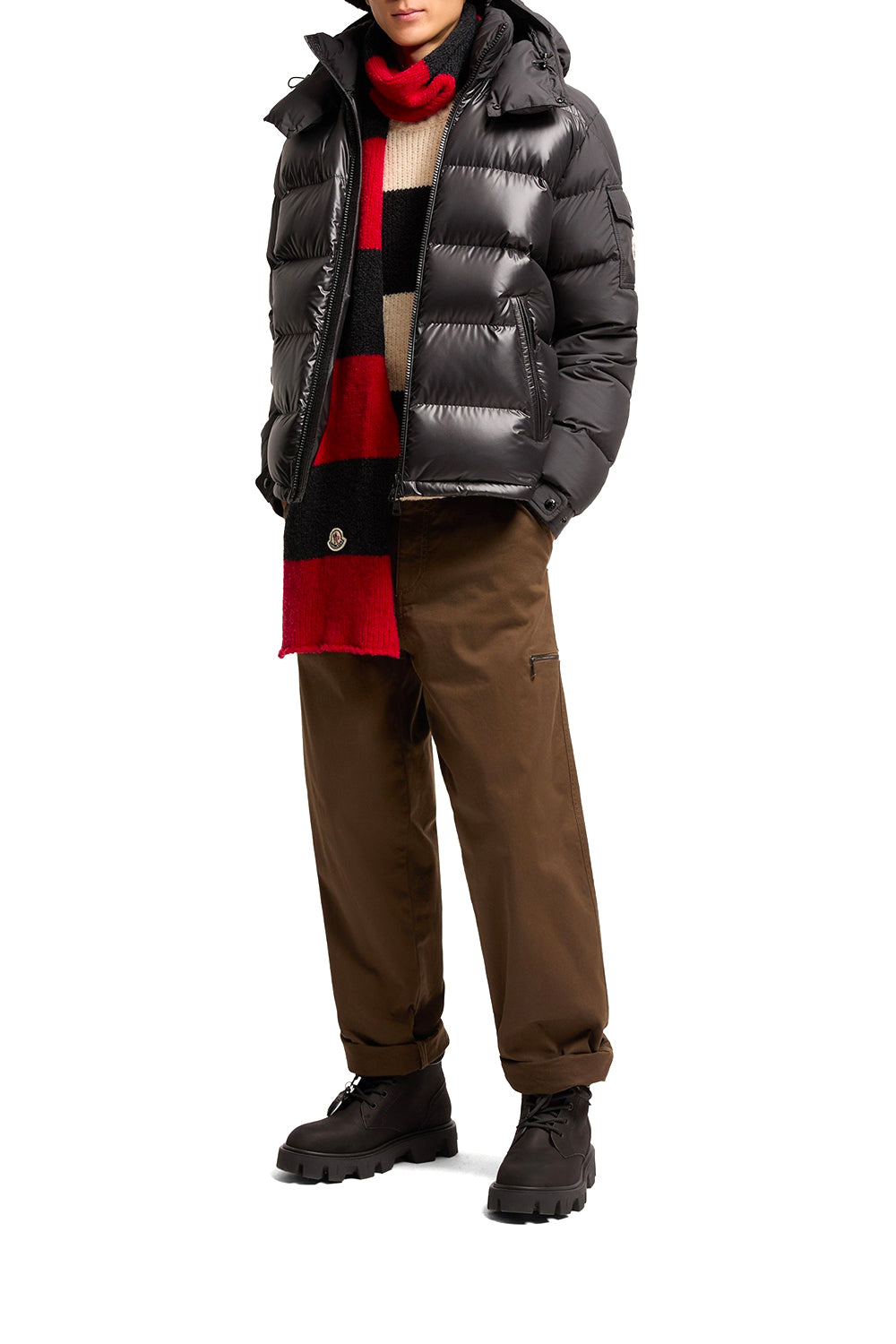 MONCLER Piumino corto Moncler Maya con cappuccio
