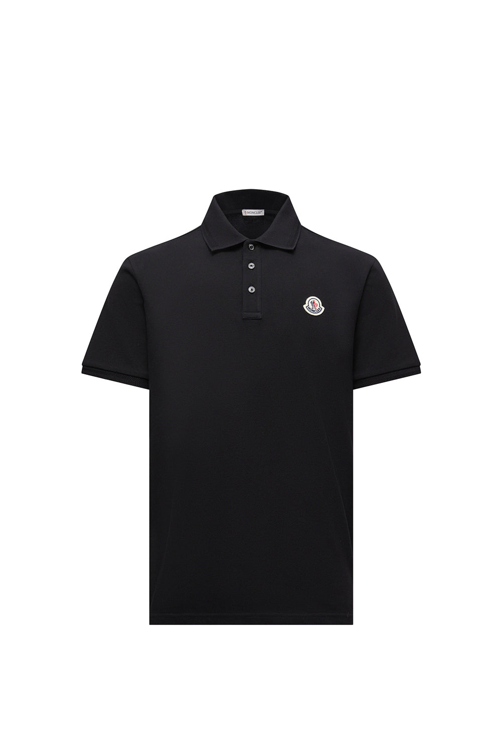 MONCLER Polo in cotone piquet con patch logato