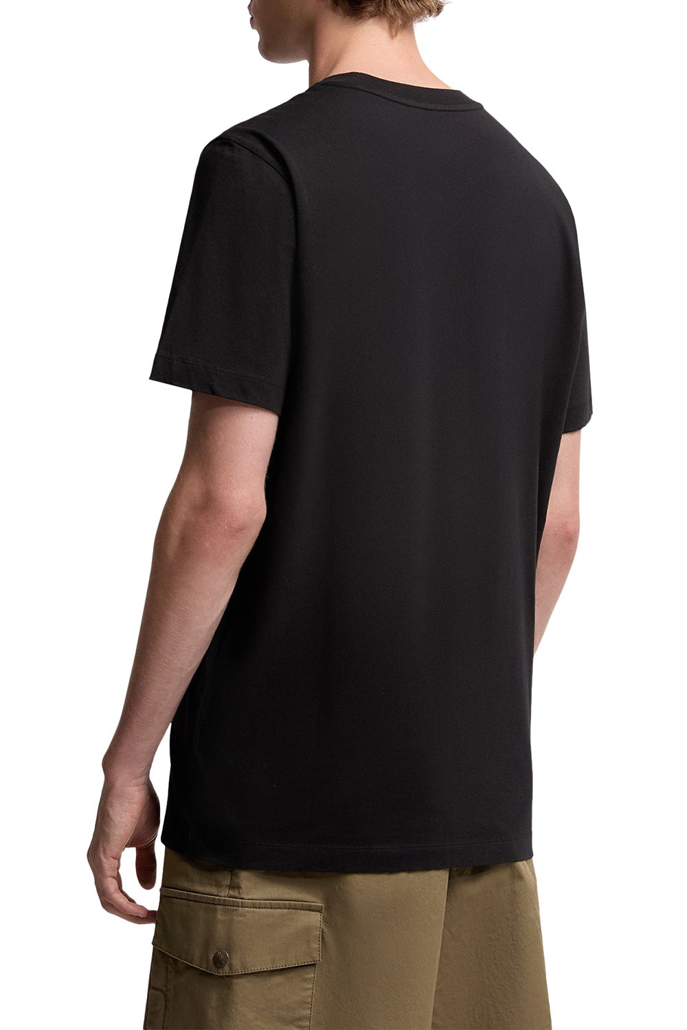 MONCLER T-shirt in cotone con patch logato (Set da tre)
